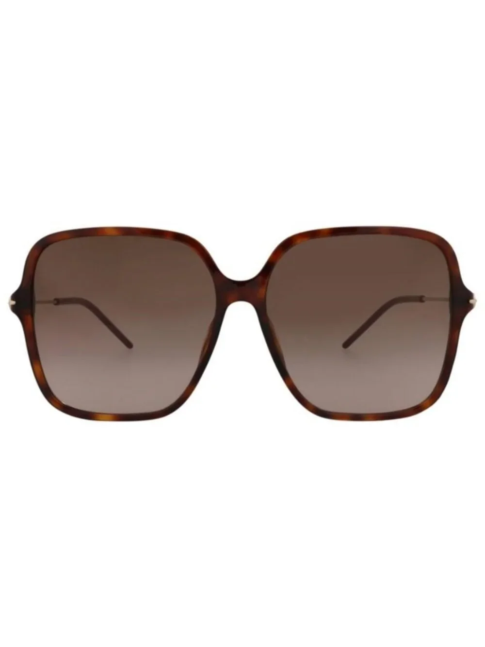 New Gucci Womens Square/Rectangle Havana Gold Brown Fashion Designer Sunglasses